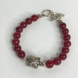 SALE♦️3/$25 Bracelet Red Stone Adjustable Closure